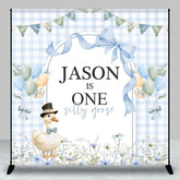 Aperturee - Aperturee Floral Silly Goose Flag 1st Custom Birthday Backdrop